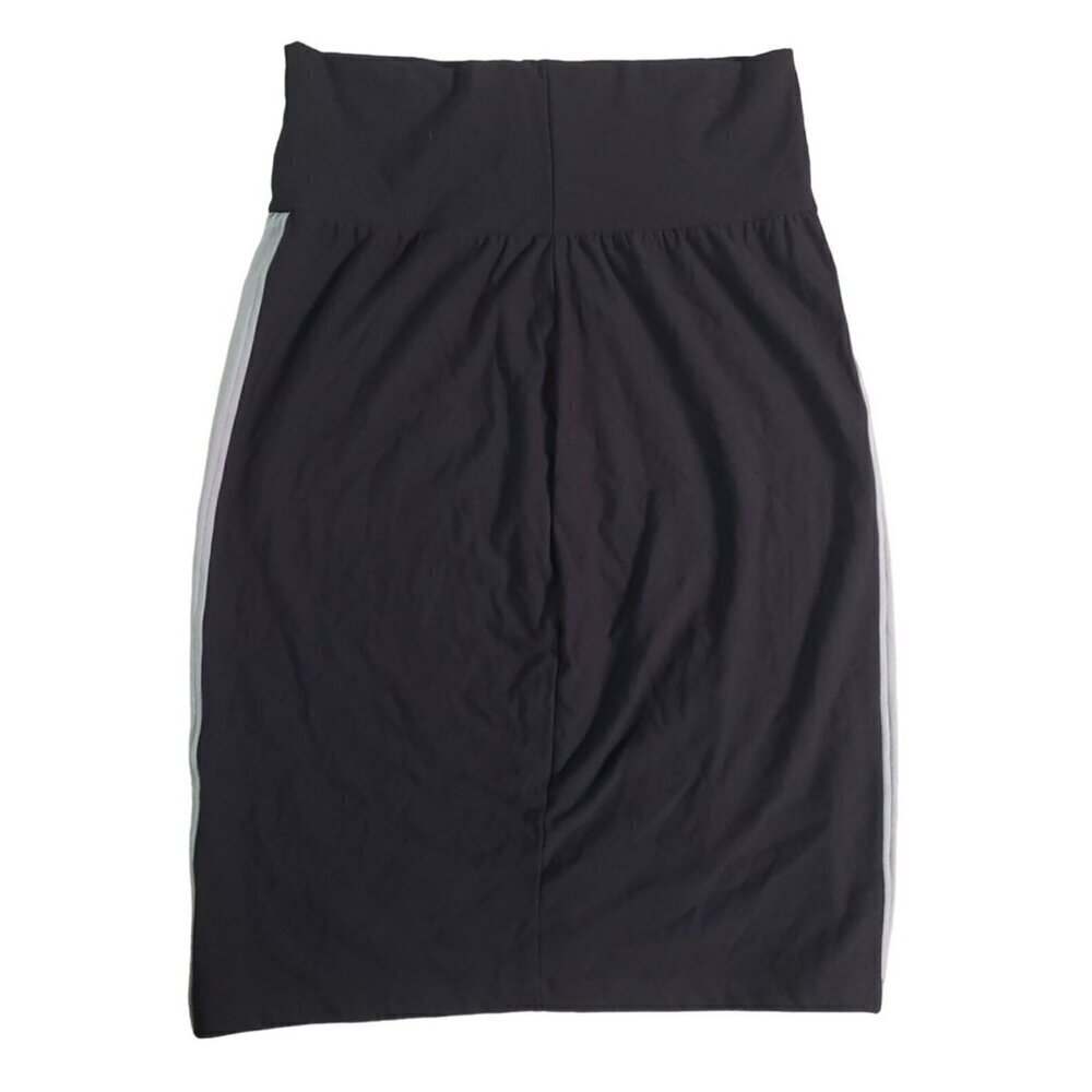 Kiya Tomlin Skirt Bamboo Black Gray Stripe Women Size XXL